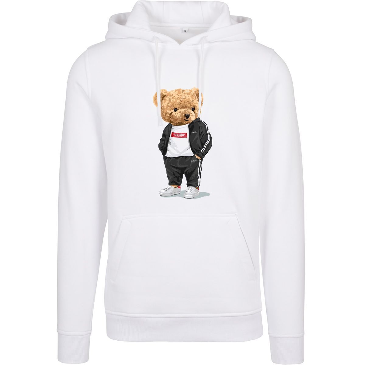 Kapuzenpullover mit Teddybär-Grafikprint