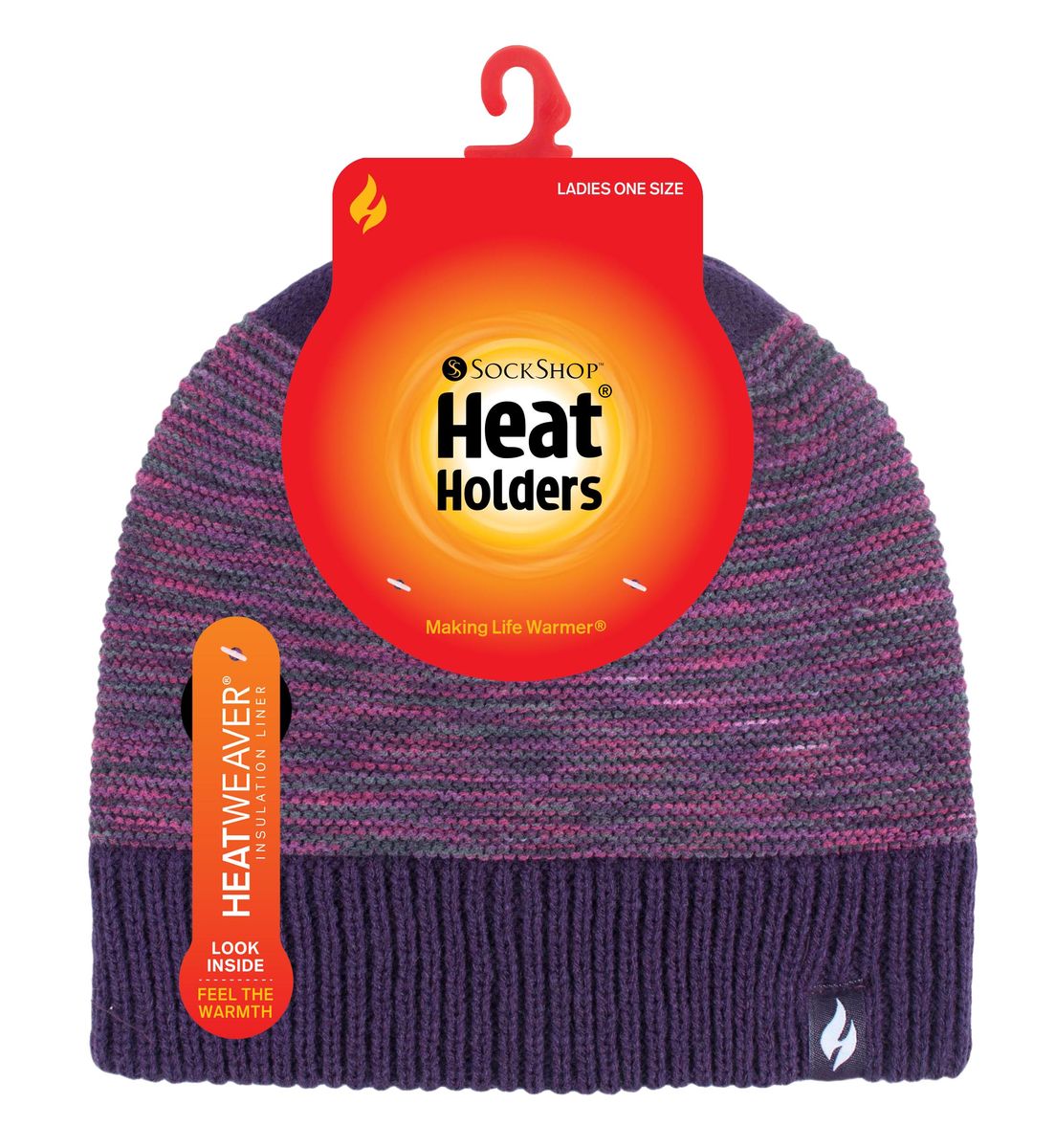 Thermische Strickmütze mit geripptem Umschlag