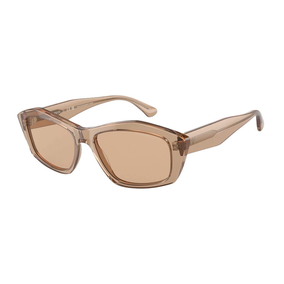 Retro Rechteckige Sonnenbrille aus braunem Acetat