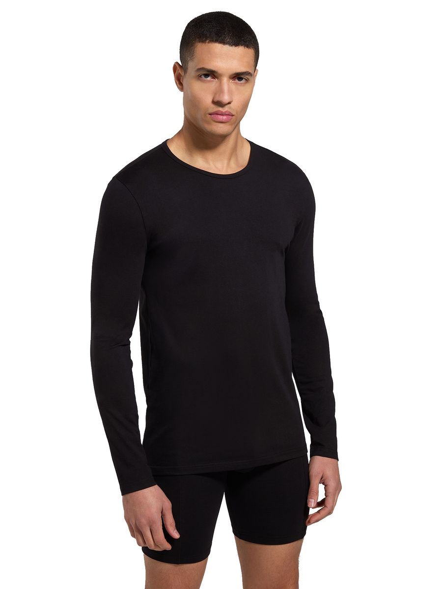 Herren Slim Fit Langarm Unterhemd