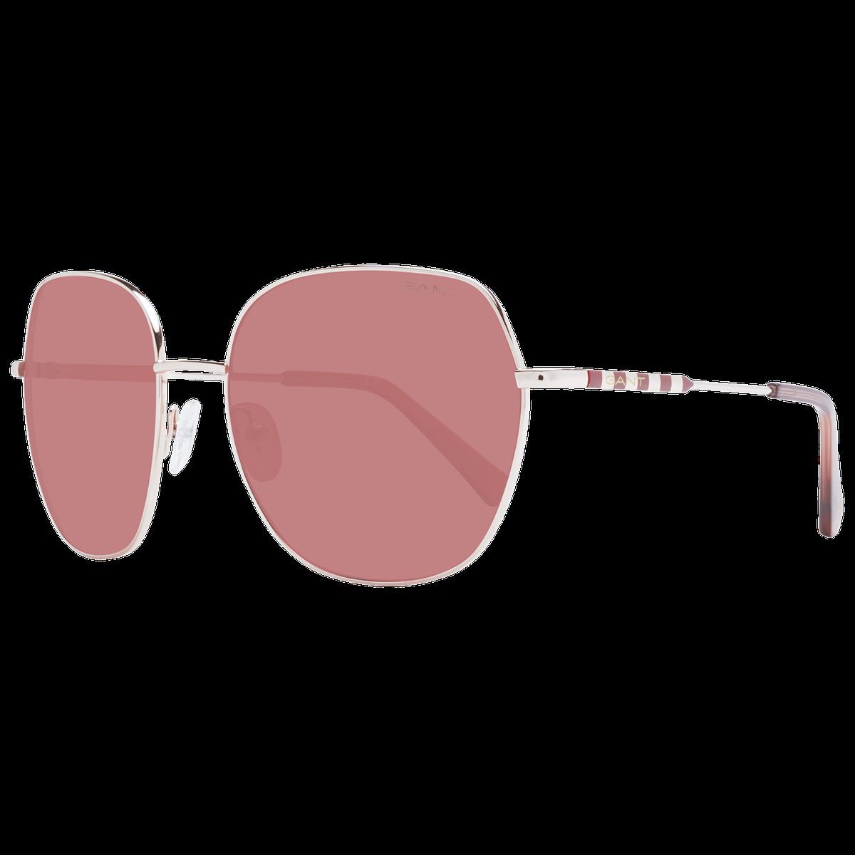 Damen Quadratische Roségold Sonnenbrille