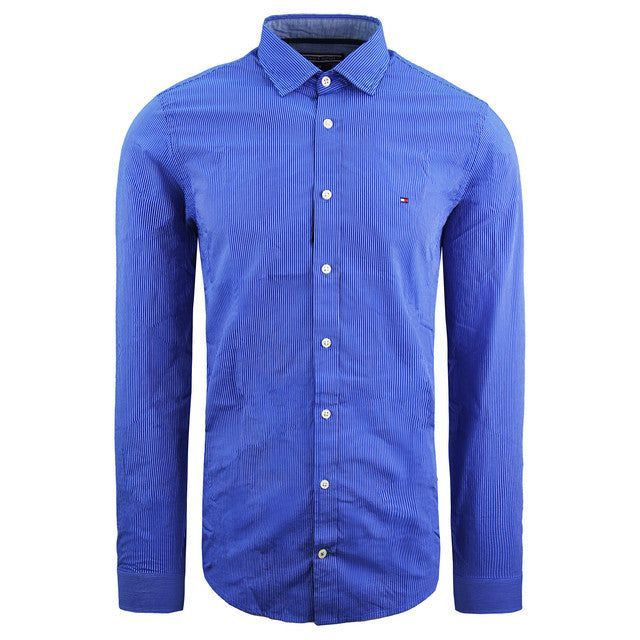 Gestreiftes Slim Fit Langarmhemd