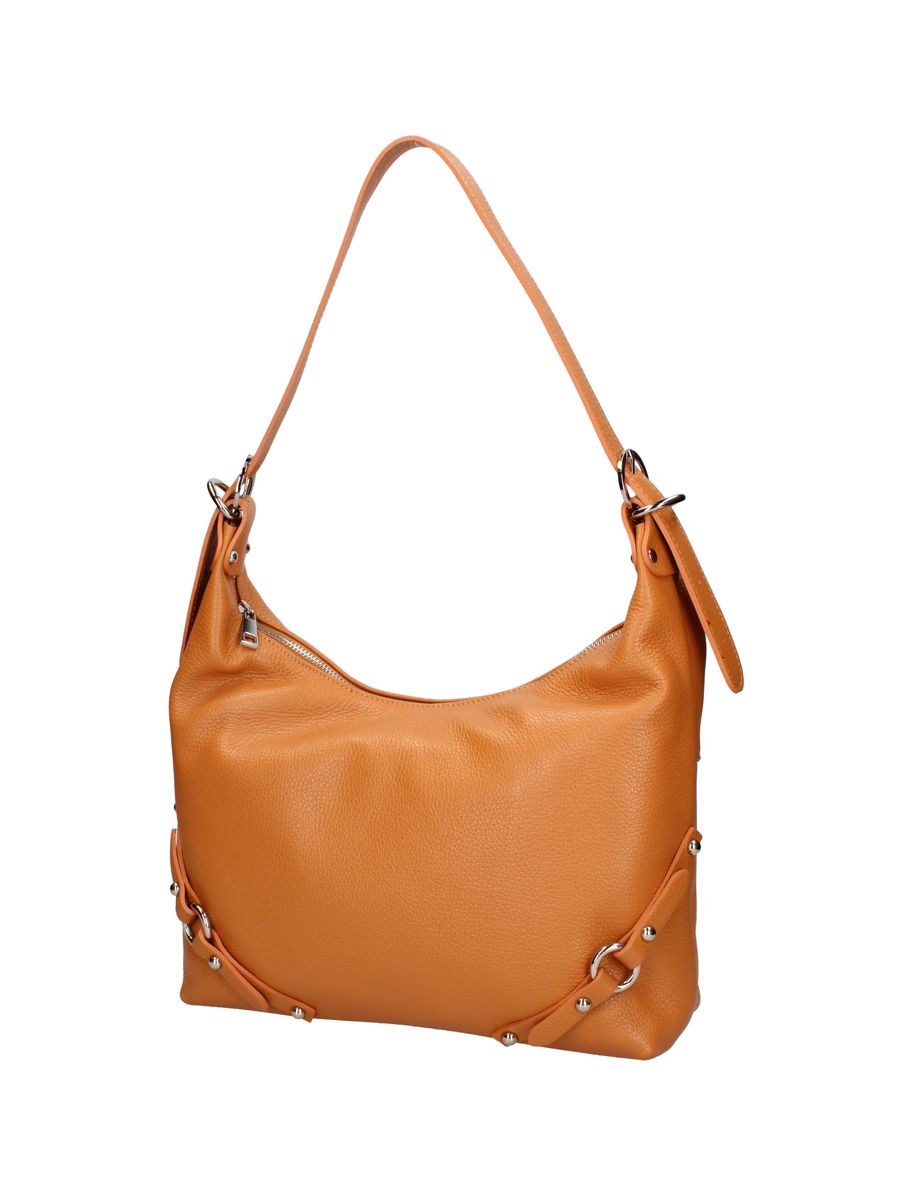 Lässige Hobo-Tasche aus genarbtem Leder