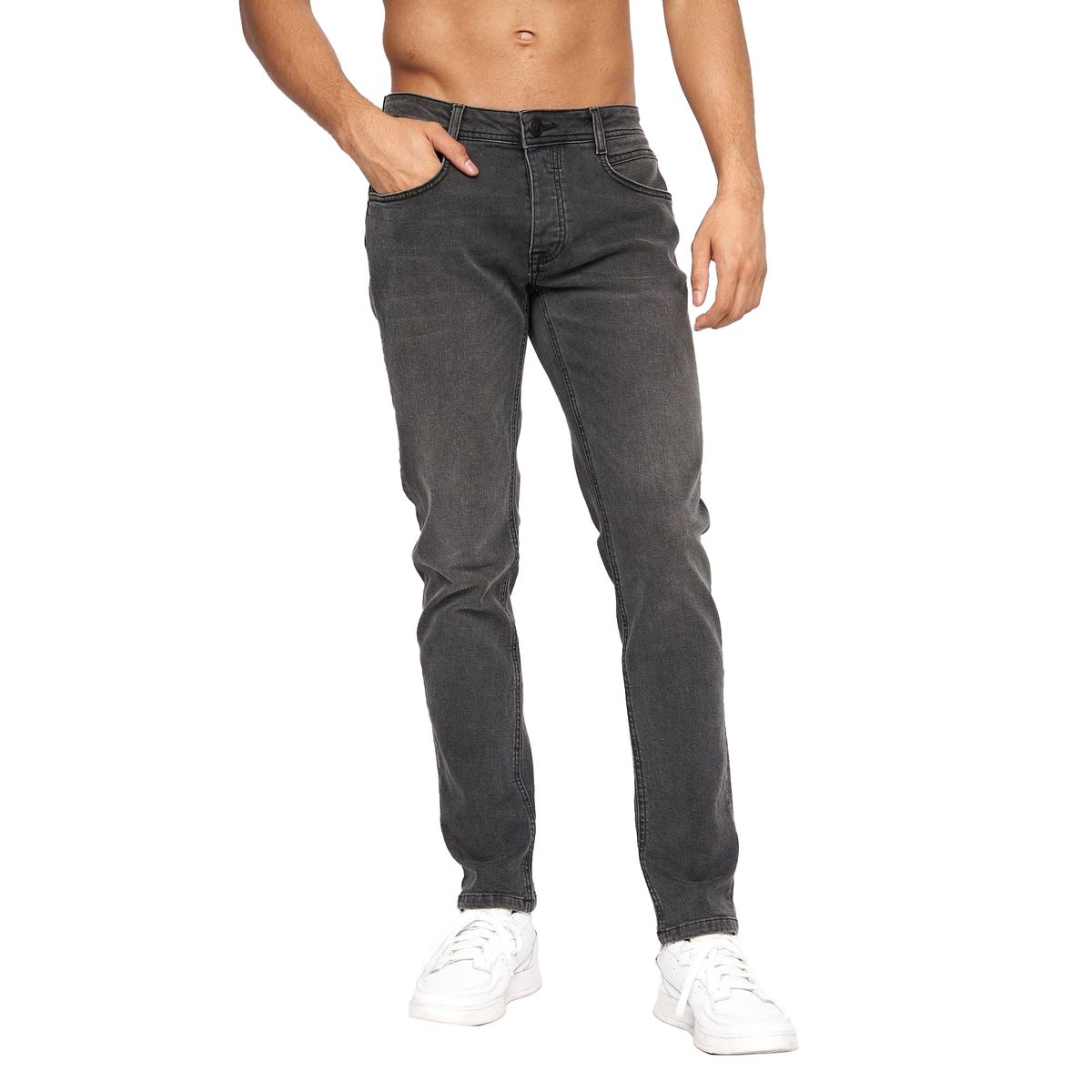 Herren Slim Fit Jeans, Dunkelgrau