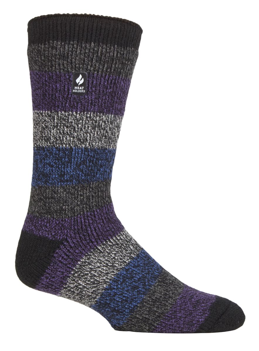 Wärmehalter - Herren Extra Dicke Thermosocken für den Winter | Warme Flauschige Fleece Isolierte Socken | Geschenke für Männer - Schwarz / Mitternachtspetrol (Milan)