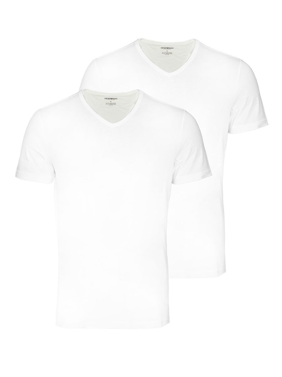 Klassisches V-Ausschnitt Baumwoll T-Shirt Doppelpack