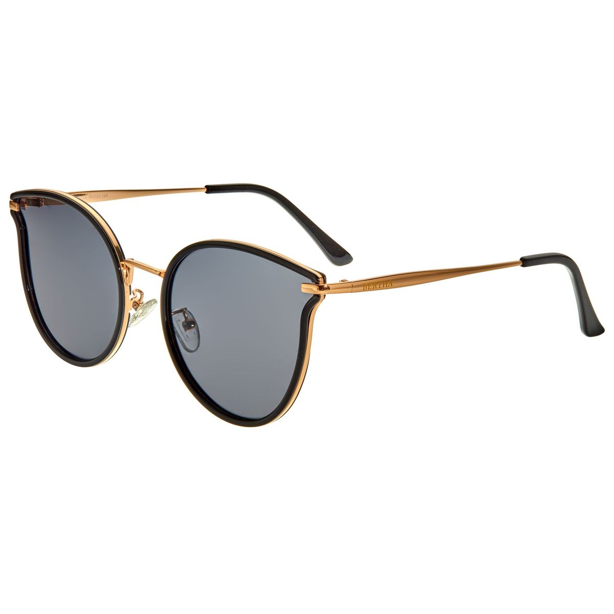 Polarisierte Cat-Eye-Sonnenbrille mit Goldrand