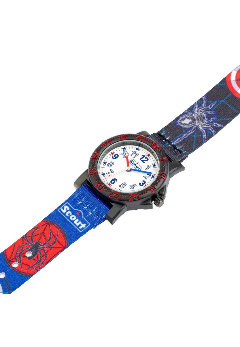 Kinderuhr mit bedrucktem Textilarmband