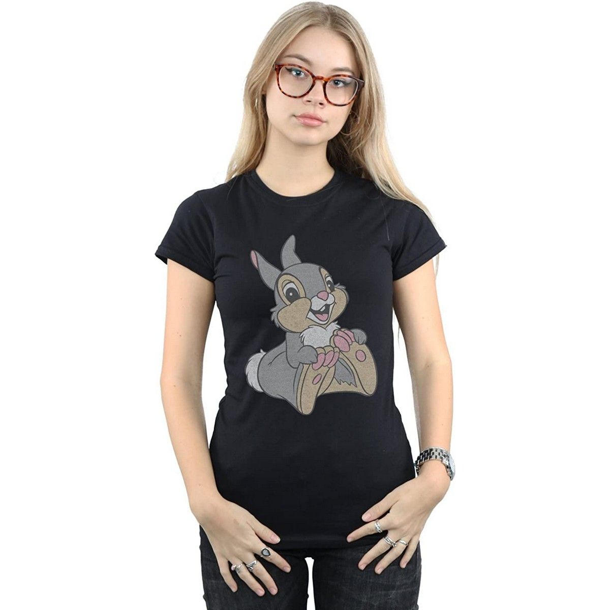 Klassisches T-Shirt mit Klopfer-Grafik