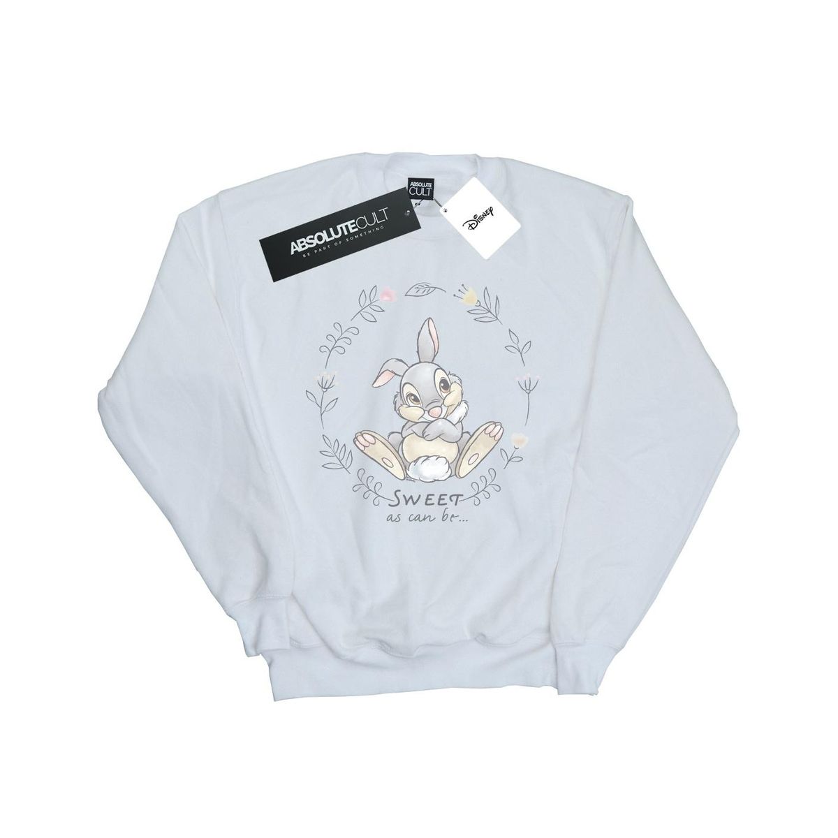 Disney - "Bambi Thumper Sweet As Can Be" Sweatshirt für Mädchen (Weiß)