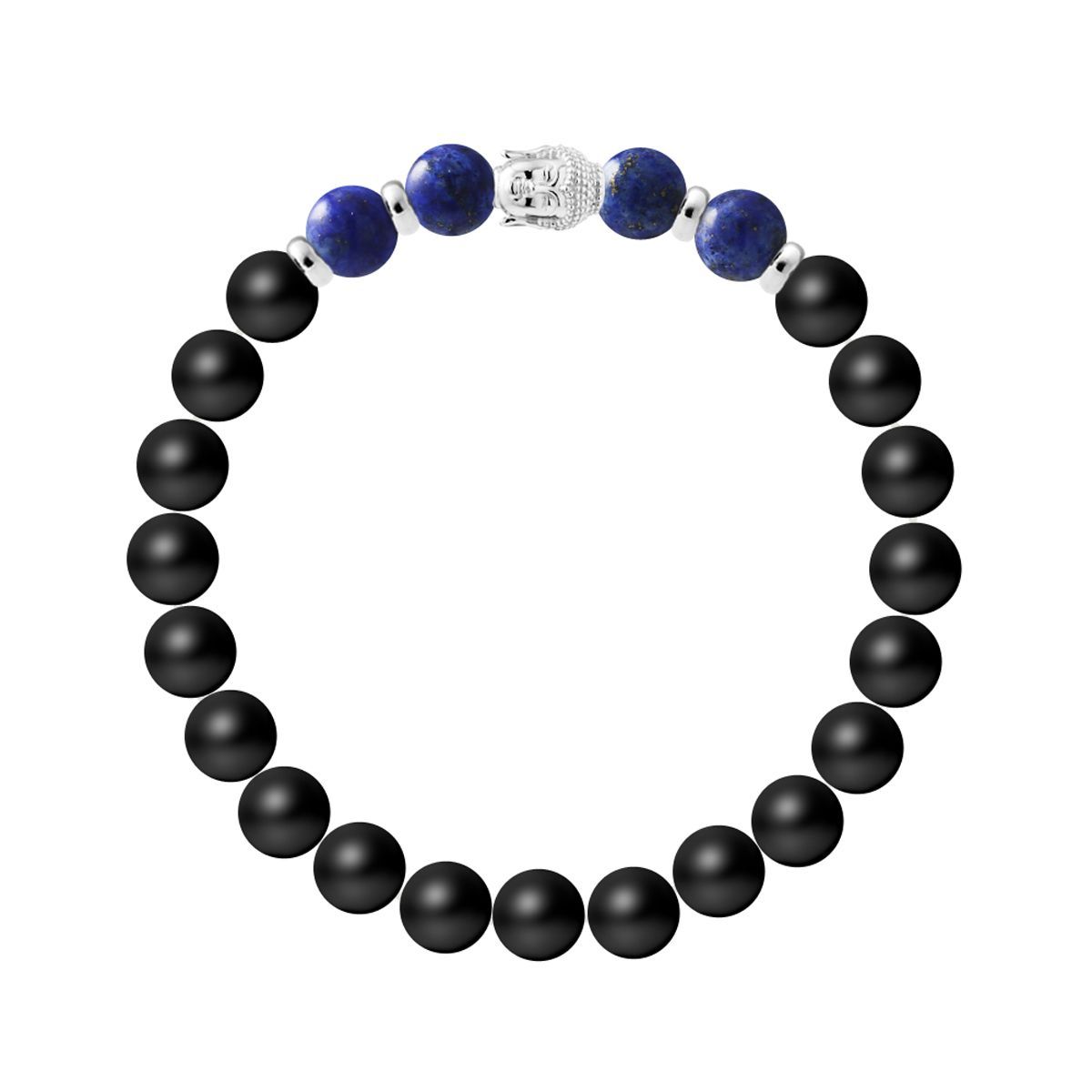 Perlenarmband mit Edelsteinen und Buddha-Anhänger
