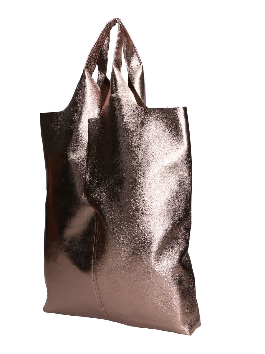 Hobo-Tasche aus Metallic-Leder