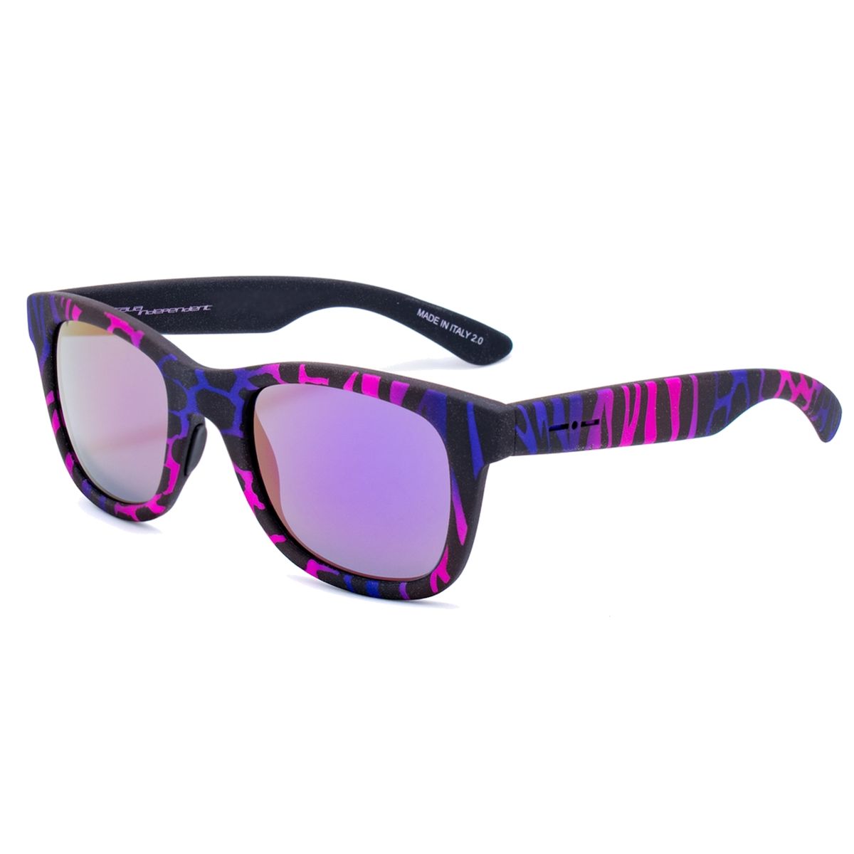 Gemusterte blaue Acetat Unisex Sonnenbrille