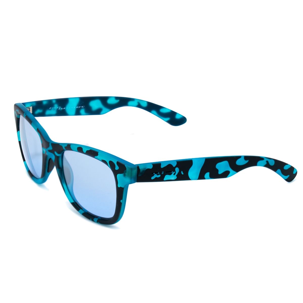 Gemusterte blaue Acetat Unisex Sonnenbrille