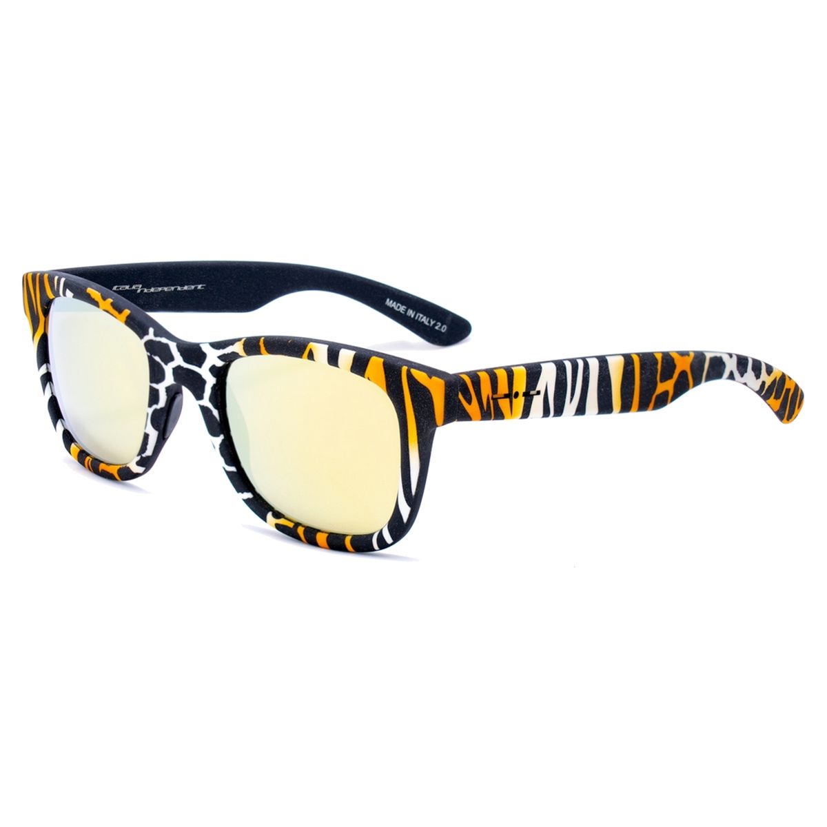 Gemusterte blaue Acetat Unisex Sonnenbrille
