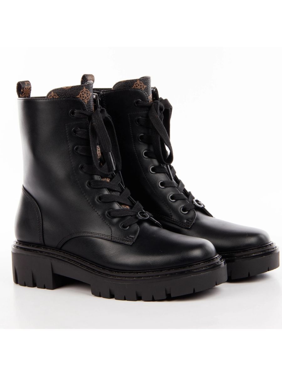 Schwarze Schnürstiefel für Damen