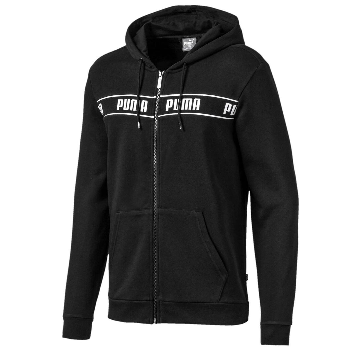 Herren Logo-Band Reißverschluss-Hoodie