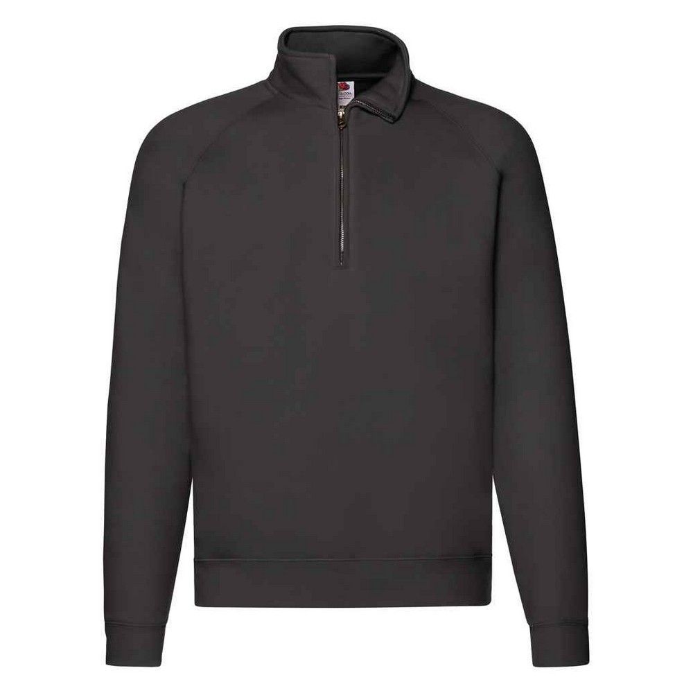 Herren Raglan Sweatshirt mit halbem Reißverschluss