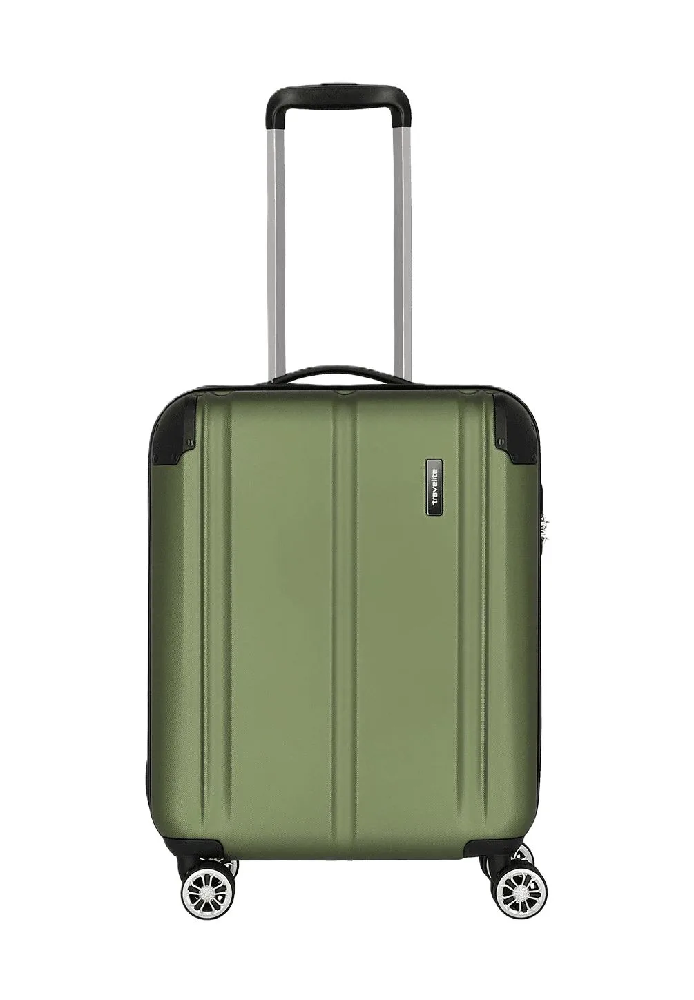 travelite 4-Doppelrollen-Trolley, Hartschale, Inneneinteilung, Zahlenschloss, grün, 55