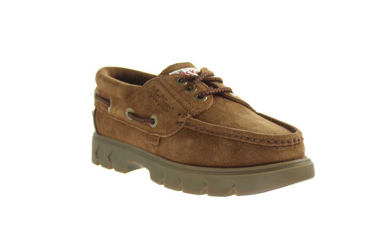 Bootsschuhe aus Wildleder mit Profilsohle