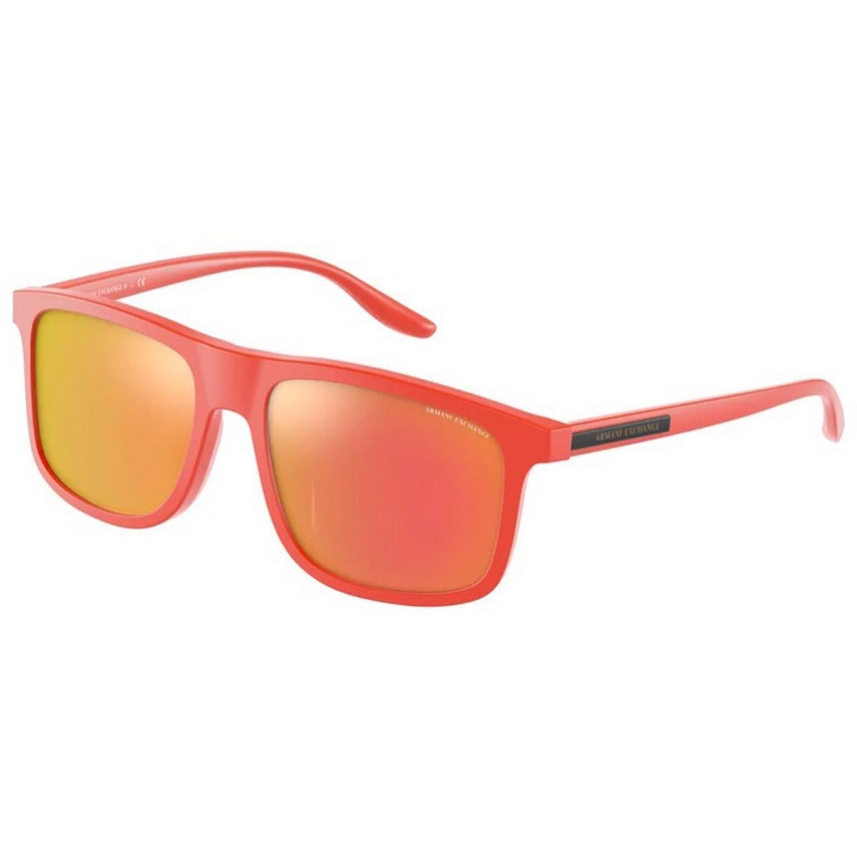 Orangefarbene rechteckige Sonnenbrille
