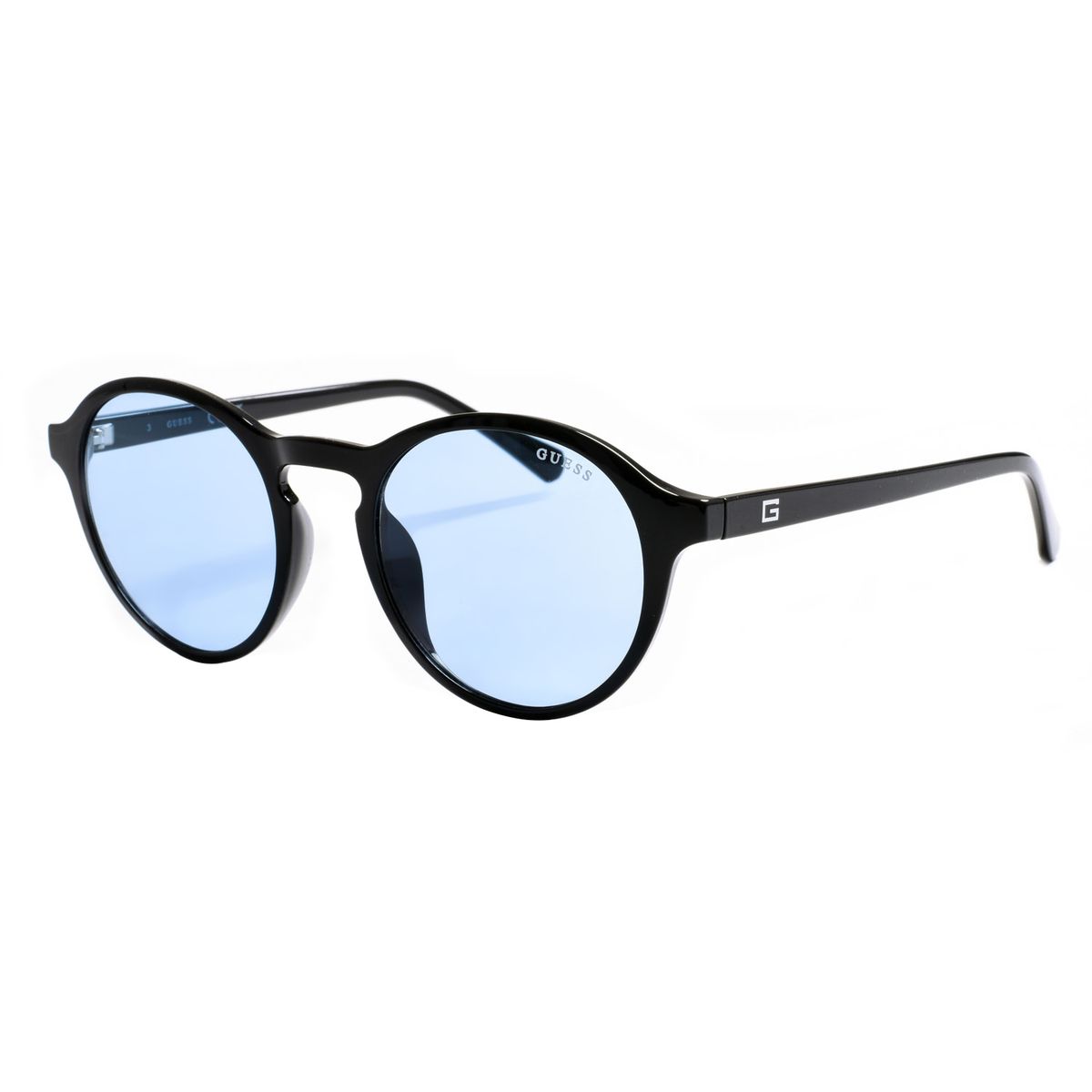 Runde Acetat-Sonnenbrille mit getönten Gläsern