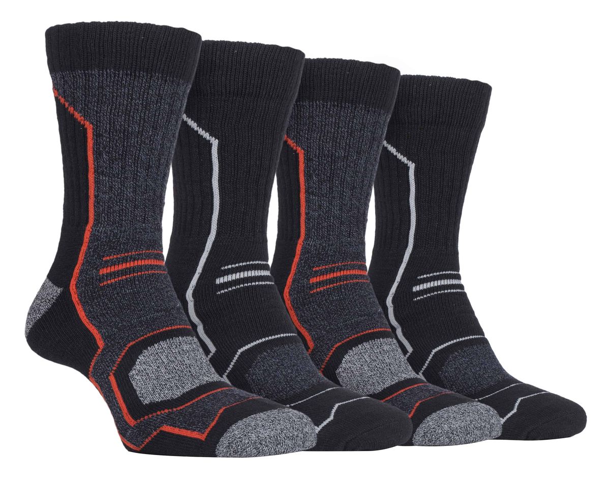 Herren leichte Wander-Socken mit Polsterung 4er-Pack