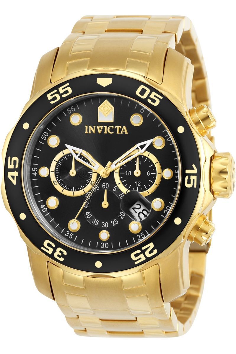Goldfarbene Pro Diver Chronograph Uhr