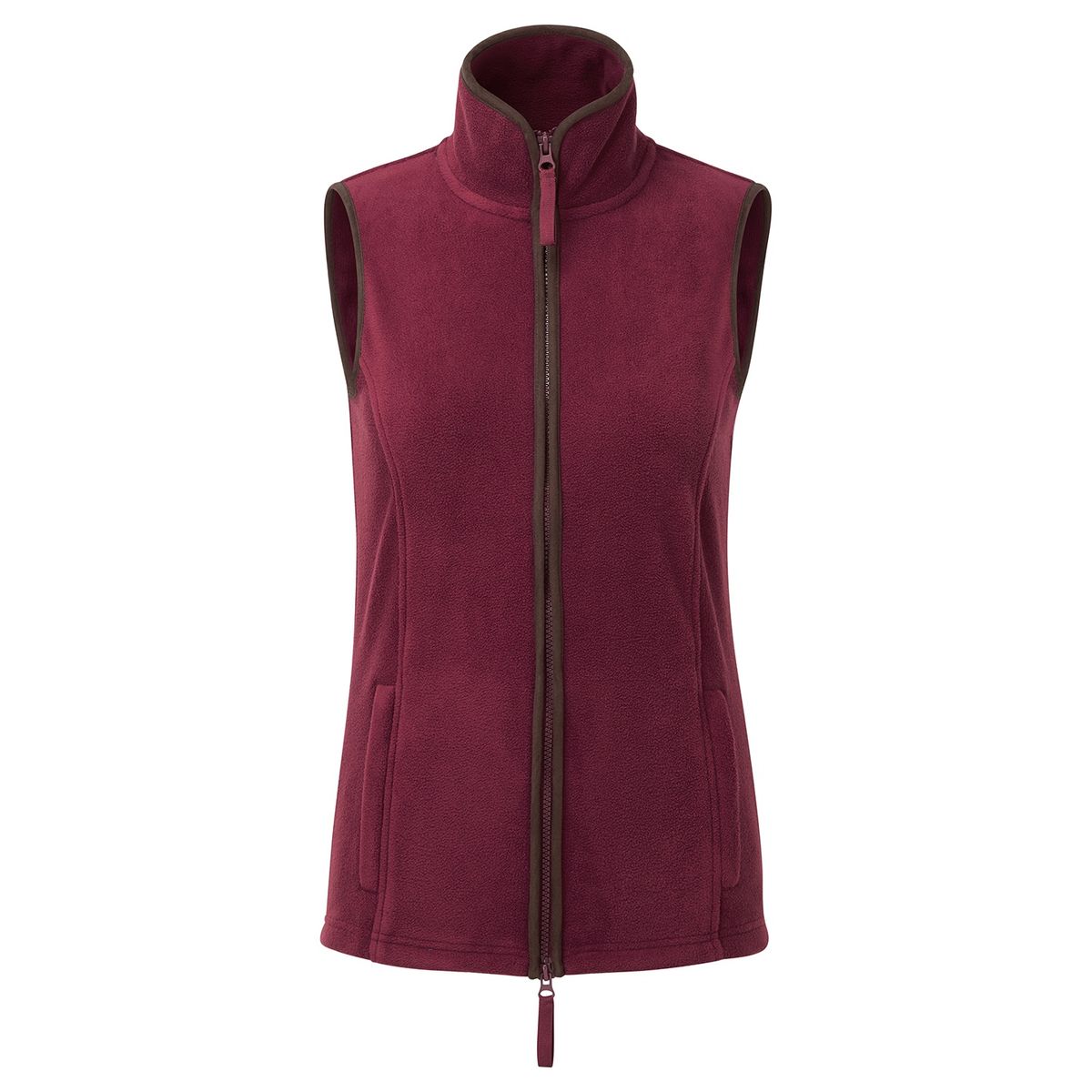 Premier Womens/Ladies Artisan Fleece-Weste (Burgund/Braun)