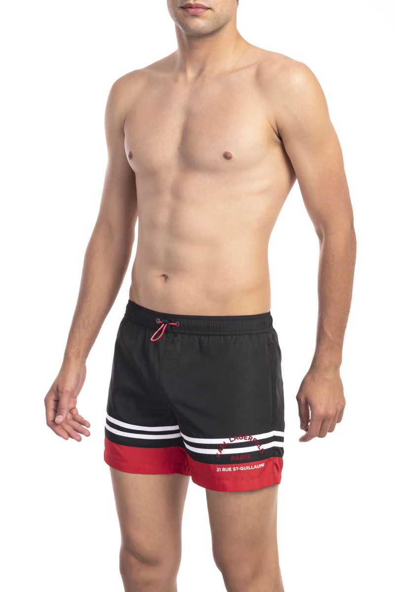 Farbblock-Badeshorts mit Logo-Detail