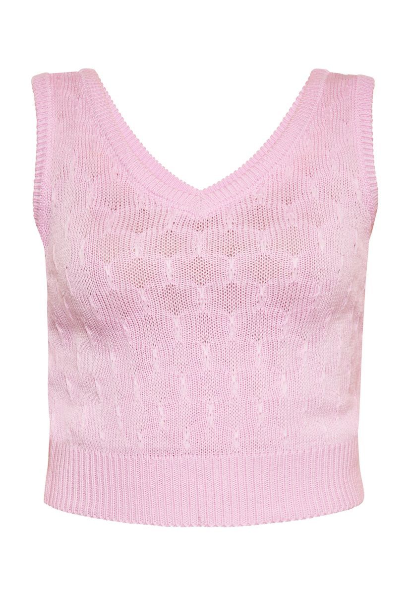 Kurzes Strickweste Top