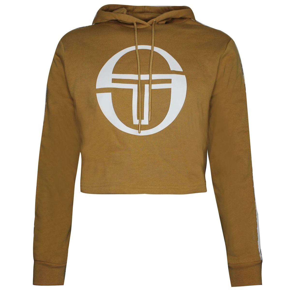 Damen Cropped Logo Hoodie Pullover