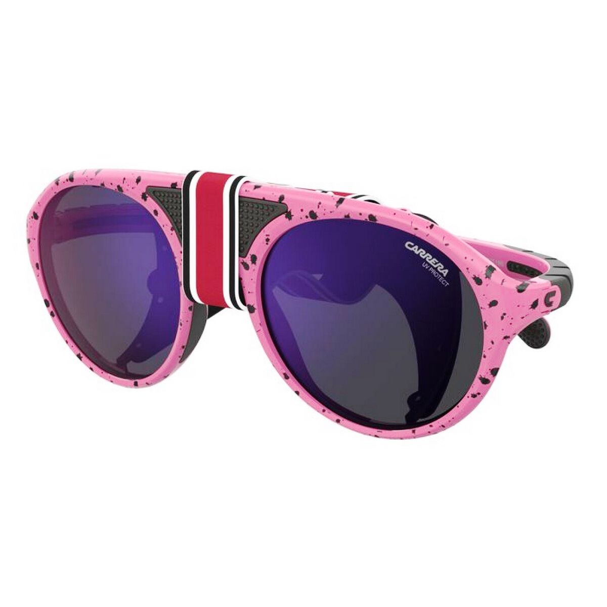 Runde Sonnenbrille aus rosa Acetat