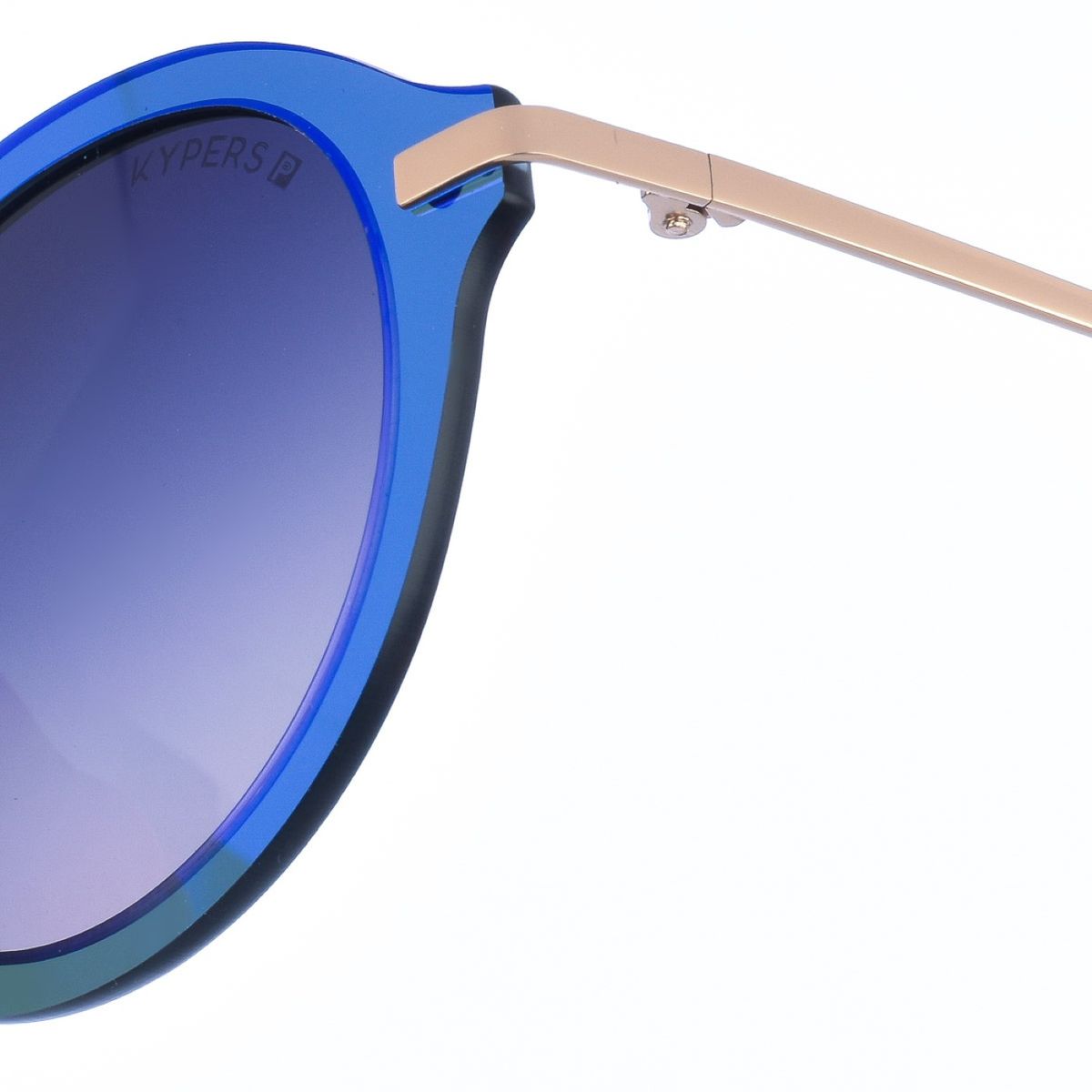 Runde Sonnenbrille mit transparentem Rahmen