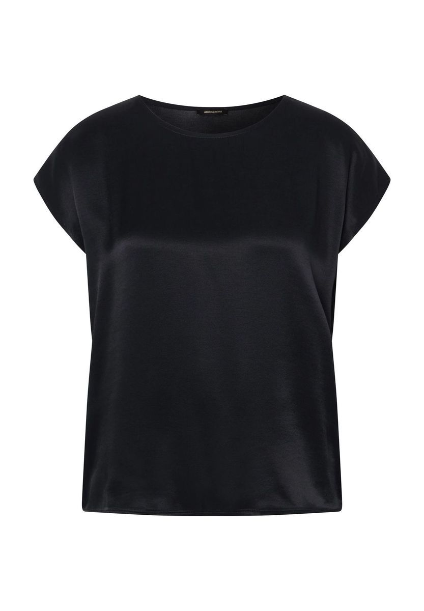 Satin Vorderseite Shirt mit lockerer Passform