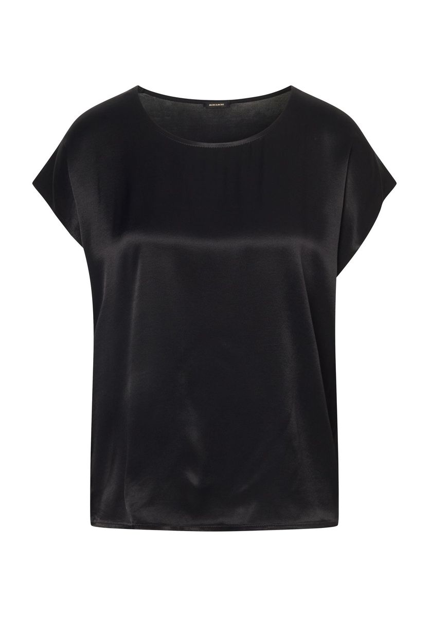 Top mit Rundhalsausschnitt und Satinfront