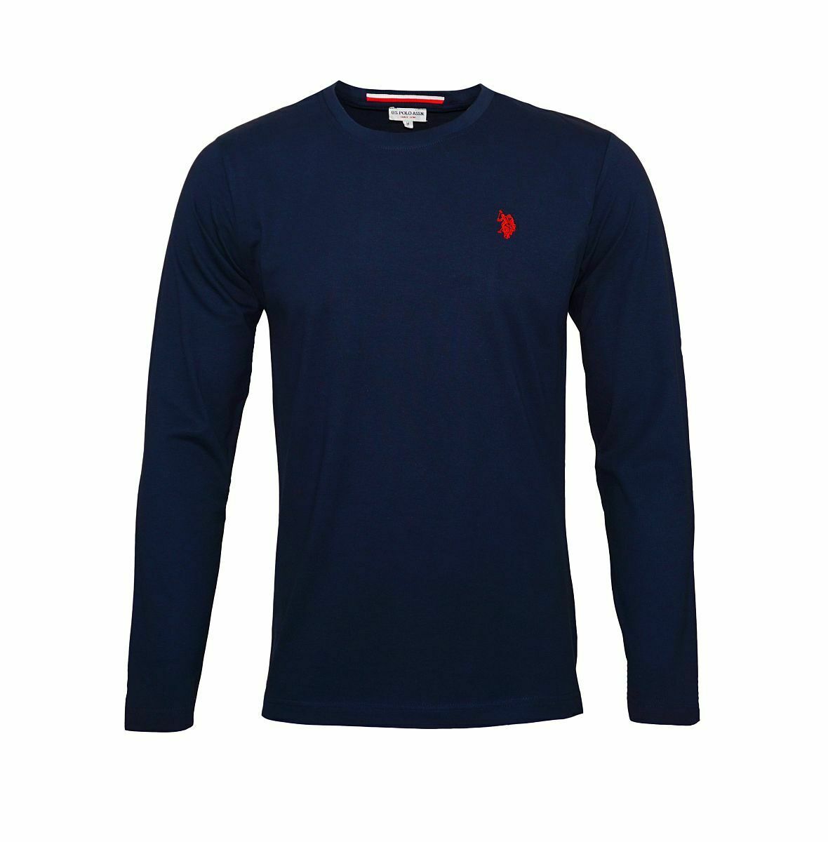 Klassisches marineblaues Langarm-T-Shirt