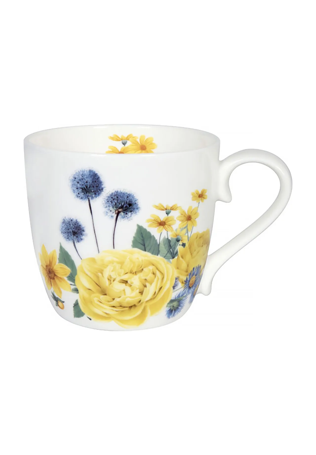 KÖNITZ Tasse "Gardening Yellow Roses", Porzellan, 425 ml, mehrfarbig