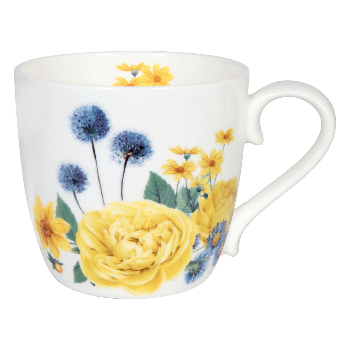KÖNITZ Tasse "Gardening Yellow Roses", Porzellan, 425 ml, mehrfarbig