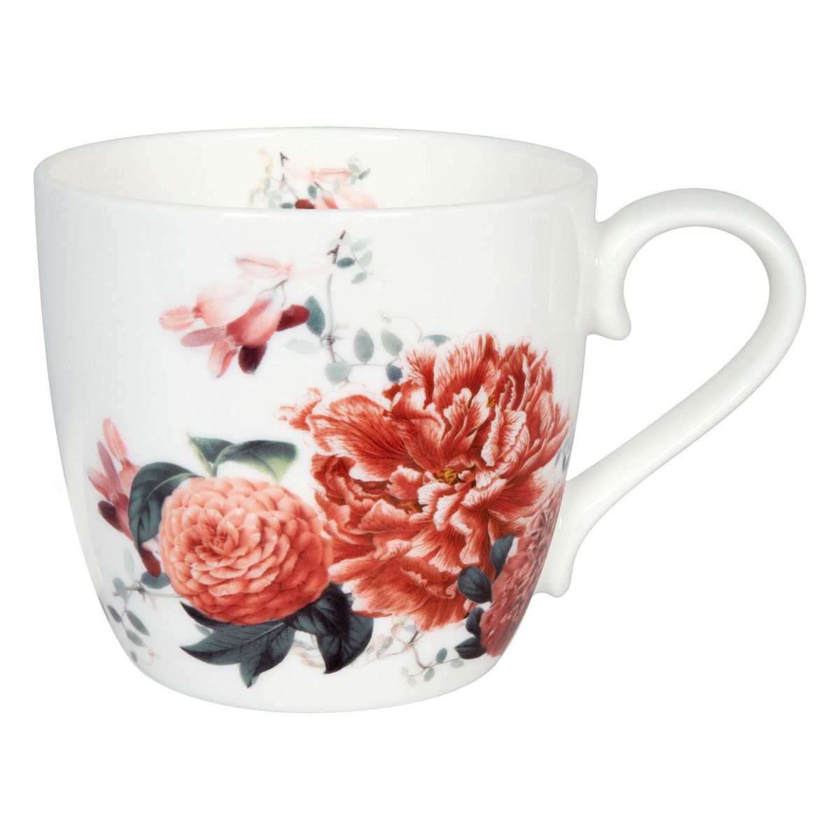KÖNITZ Tasse "Gardening Red Poeny", Porzellan, 425 ml, mehrfarbig