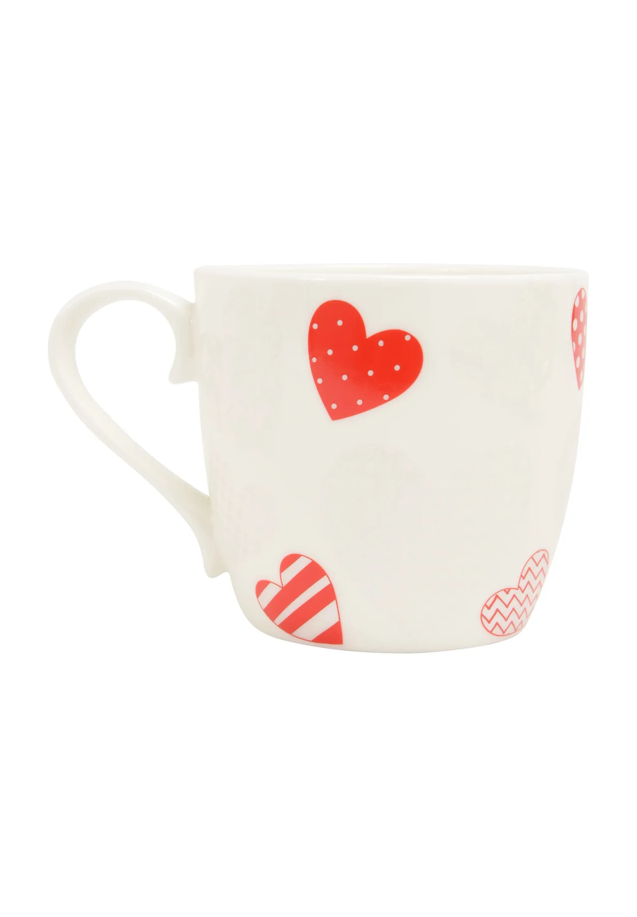 KÖNITZ Kaffeetasse "Feel the Love", 450 ml, rot|weiß
