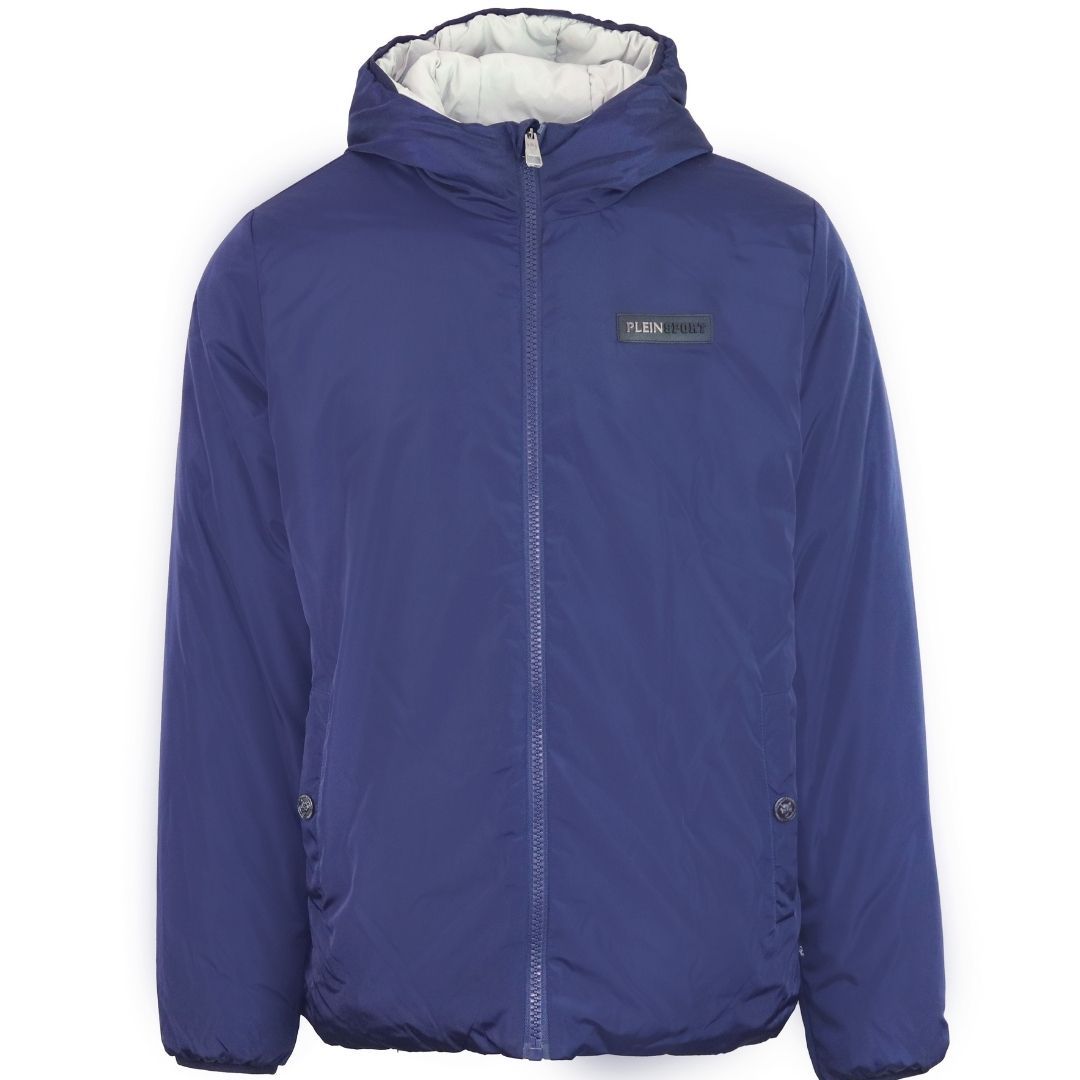 Wendbare, wattierte Sportjacke mit Kapuze
