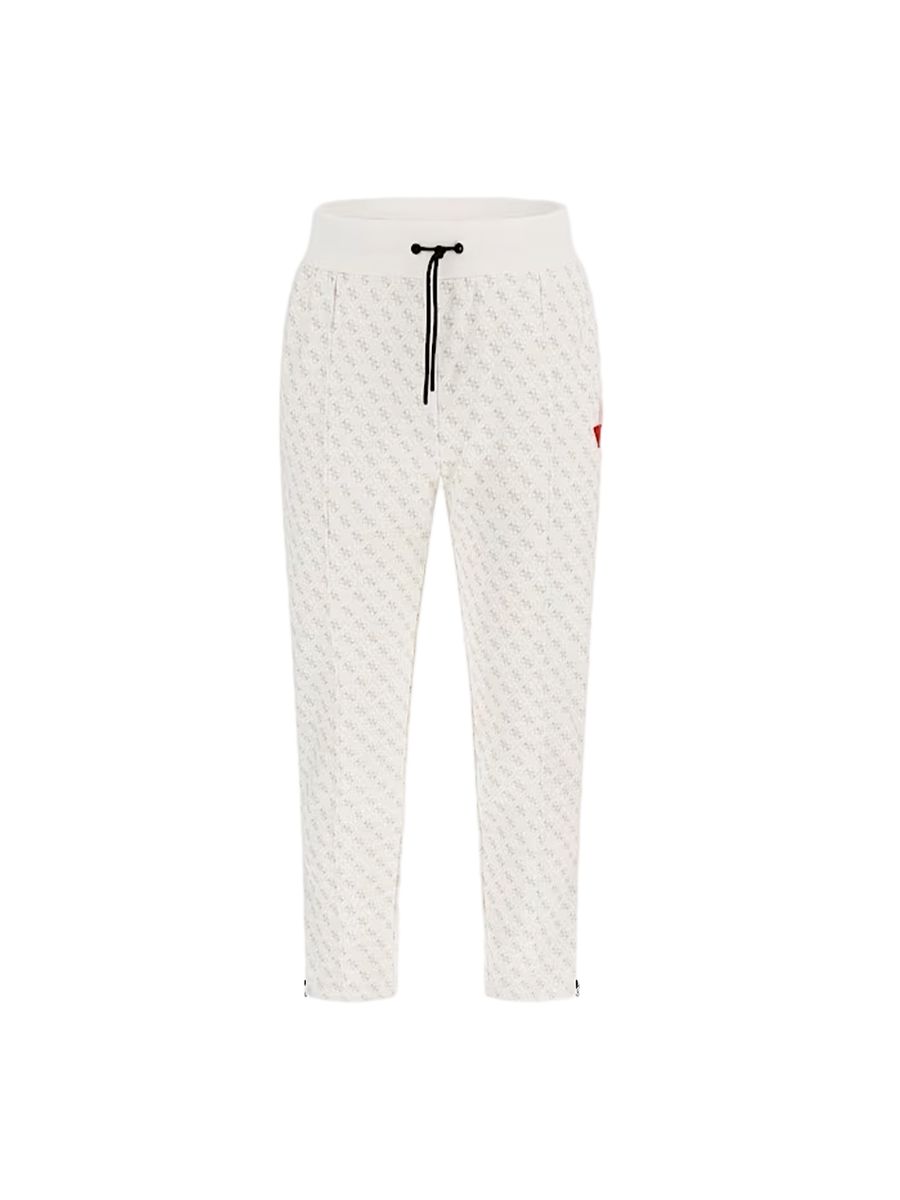 Schmal zulaufende Jogginghose mit Monogramm-Muster