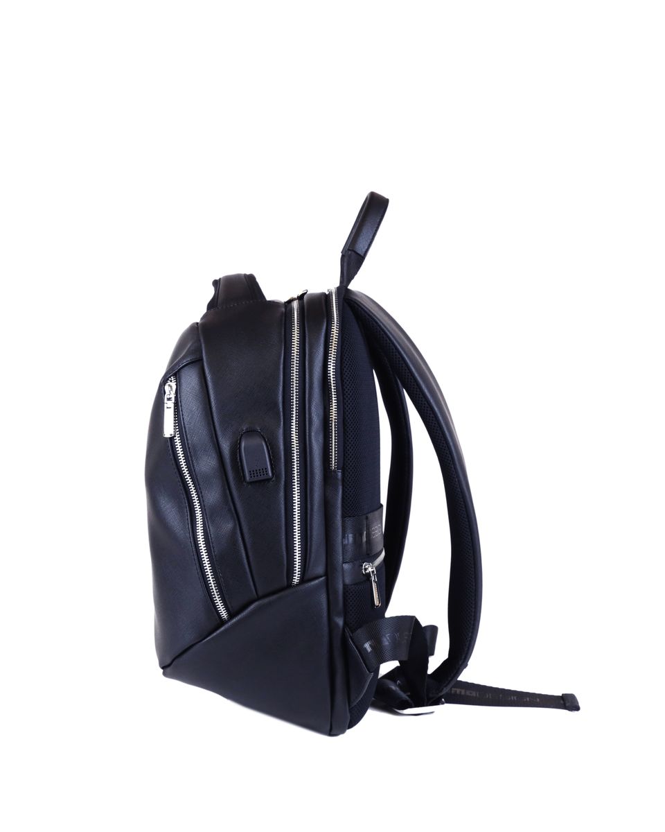 Minimalistischer Saffiano-Struktur Rucksack