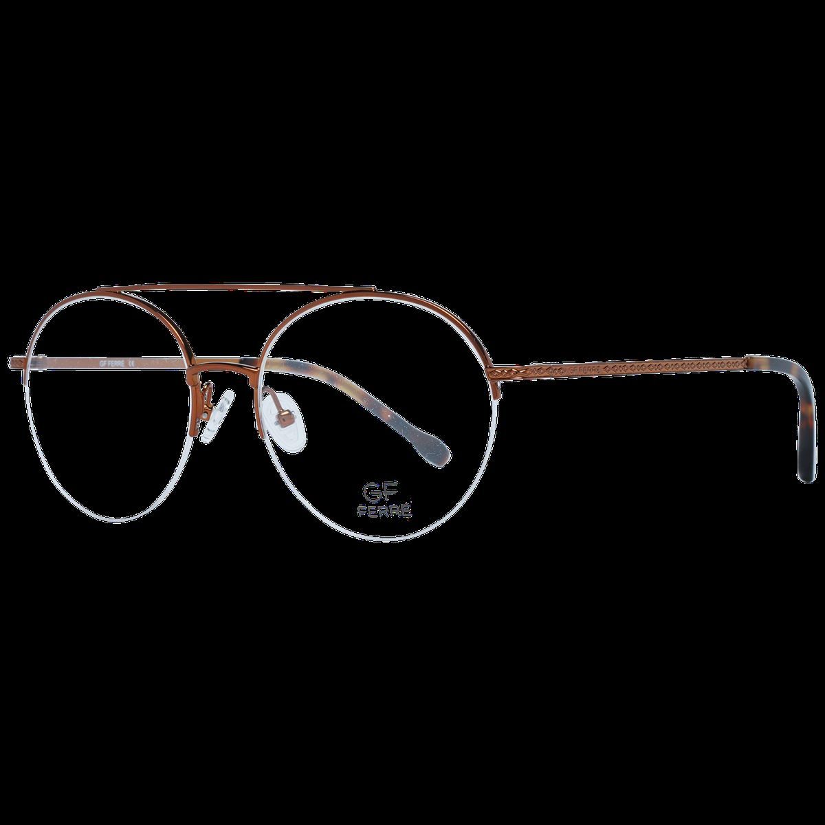 Runde Halbrand-Brille in Bronze
