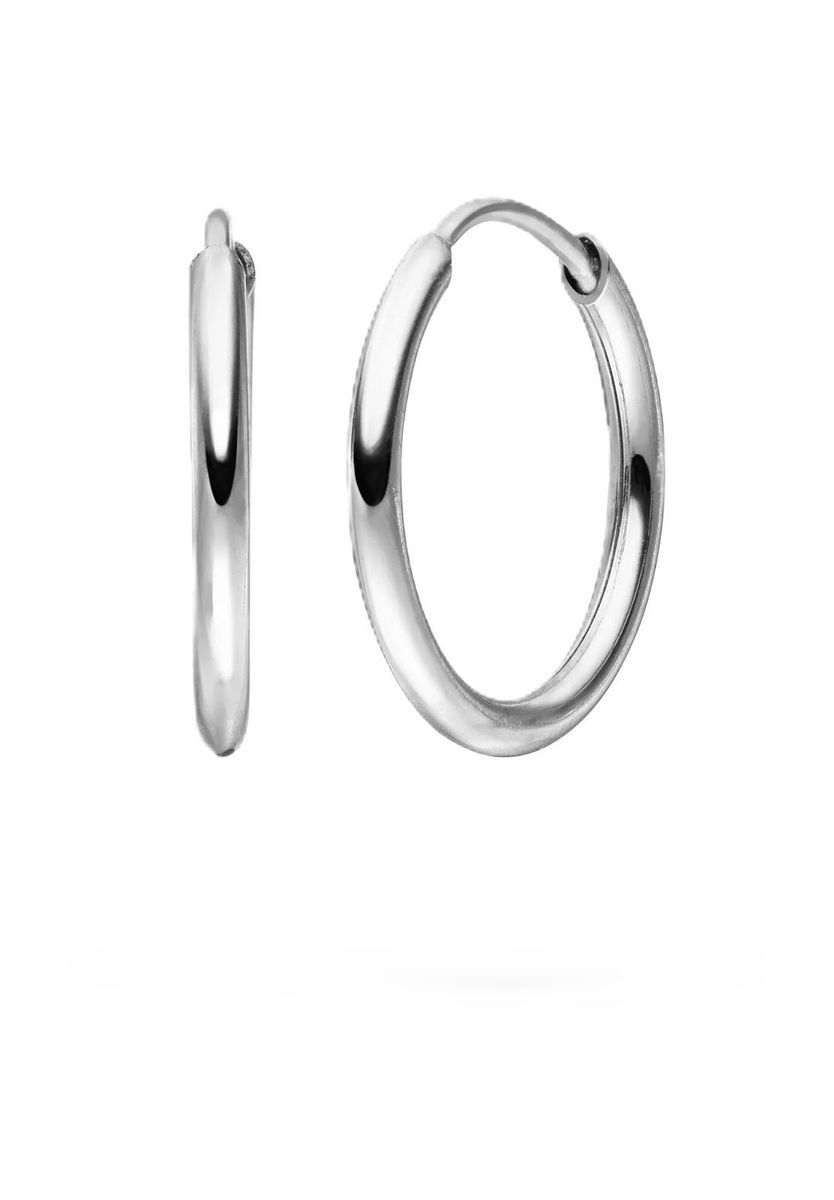 Polierte Sterling Silber Creolen