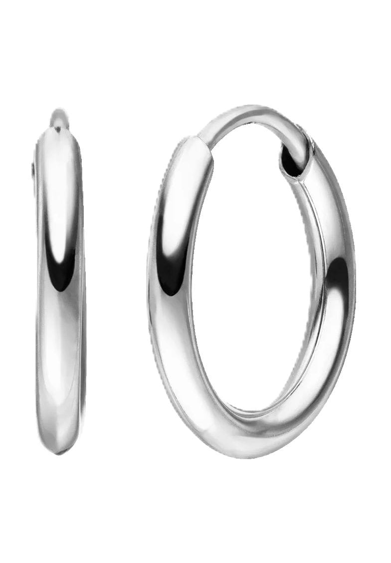 Polierte Sterling Silber Creolen