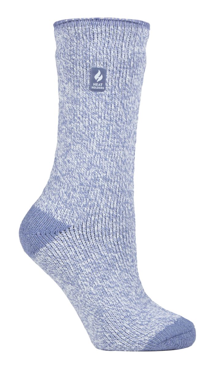 Heat Holders Lite - Womens isoliert thermische Socken | Mehrere Designs einschließlich Argyle Streifen Herzen Sterne | Warme Socken für den Winter - Denim (Venedig)