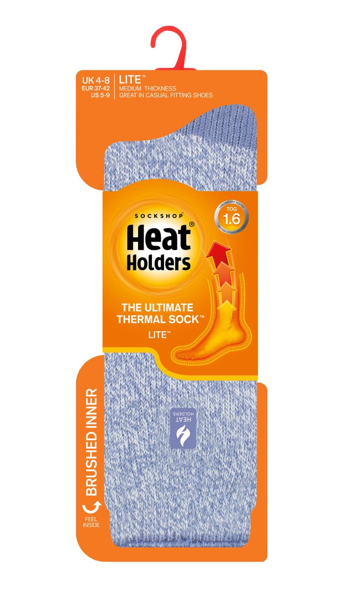 Grobstrick-Thermosocken in Melange-Optik