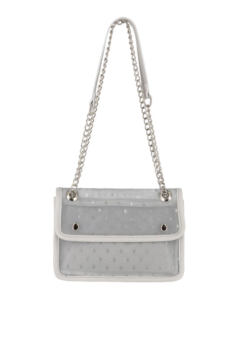 Mymo Umhängetasche Damen Silber
